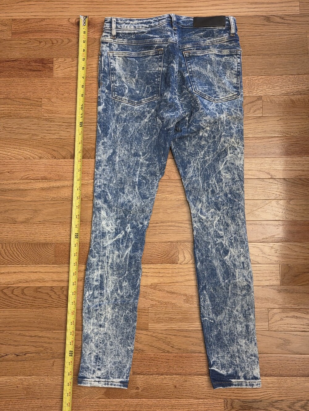 Victoria Beckham Blue Acid-Wash Women’s Skinny Jeans 26 as worn by HAILEY BIEBER - Picture 3 of 5